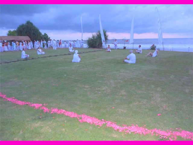And even when our Ninth Gate Activation Ceremony was over, and we were waiting in a long line for our dinner, they held the energy for us.