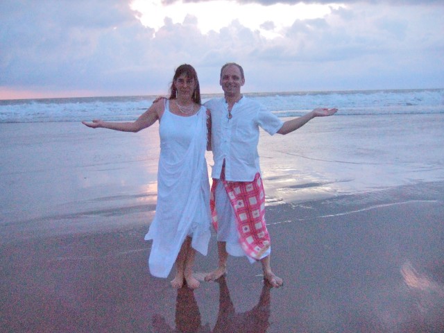 Sara and Sebastian basking in our post ceremony euphoria.